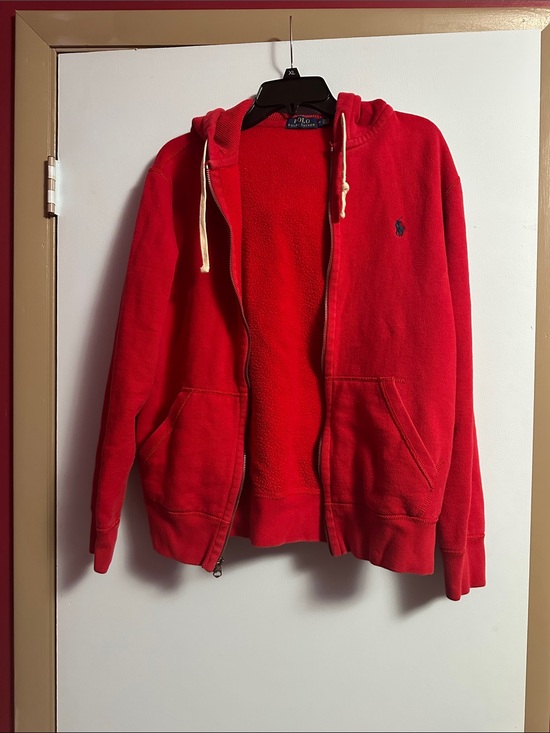 Polo Ralph Lauren Other - Polo by Ralph Lauren Red Zip-Up Hooded Sweatshirt